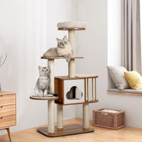 ARBRE A CHAT EN BOIS PANIER