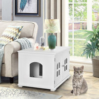 MEUBLE LITIERE BLANC