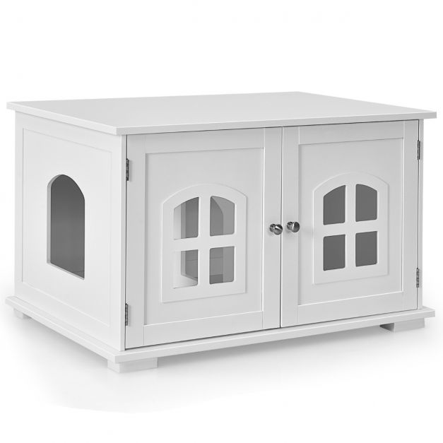 MEUBLE LITIERE BLANC
