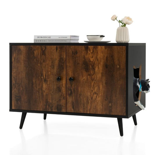 MEUBLES LITIÈRES CHAT <br> "L'élégante armoire"