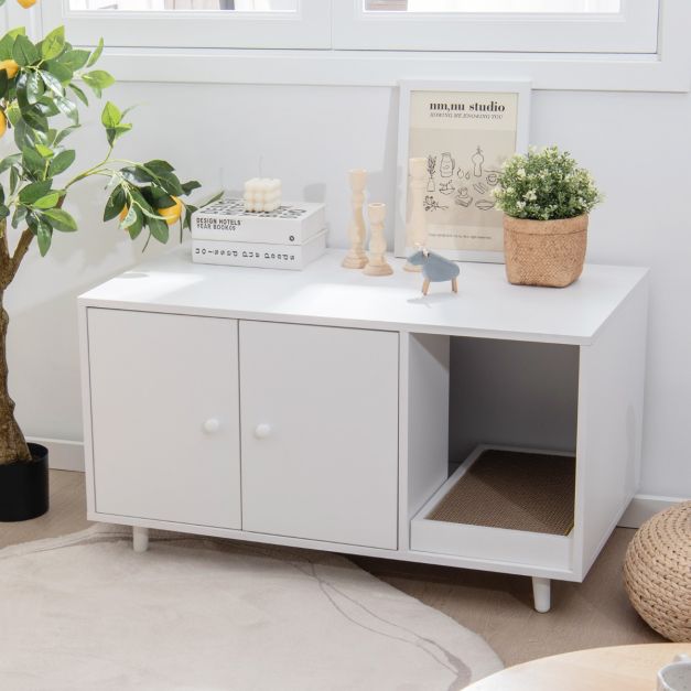 MEUBLE LITIÈRE MINIMALISTE