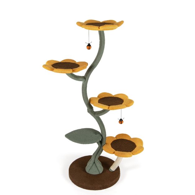 ARBRE À CHAT FLEUR <br> "Le tournesol"