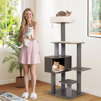 ARBRE À CHAT EN BOIS <br> "Le safe"