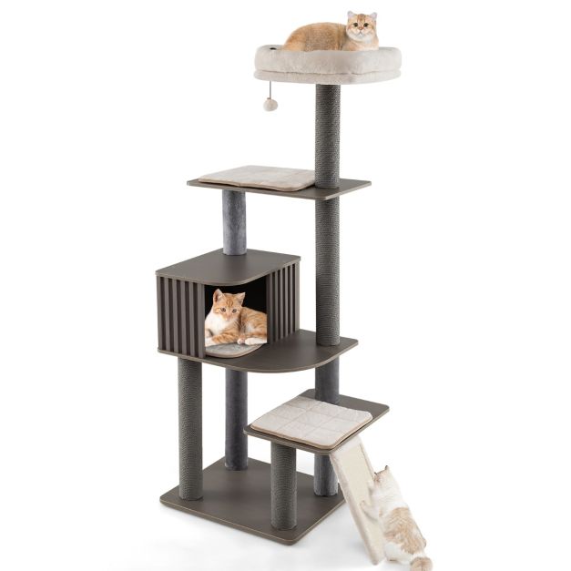 ARBRE À CHAT EN BOIS <br> "Le safe +"