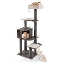 ARBRE À CHAT EN BOIS <br> "Le safe +"
