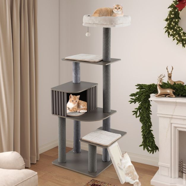 ARBRE À CHAT EN BOIS <br> "Le safe +"