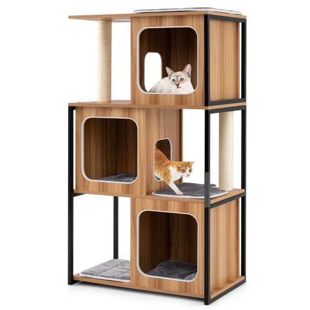ARBRE À CHAT EN BOIS <br> "La tour des chats"