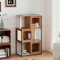 ARBRE À CHAT EN BOIS <br> "La tour des chats"