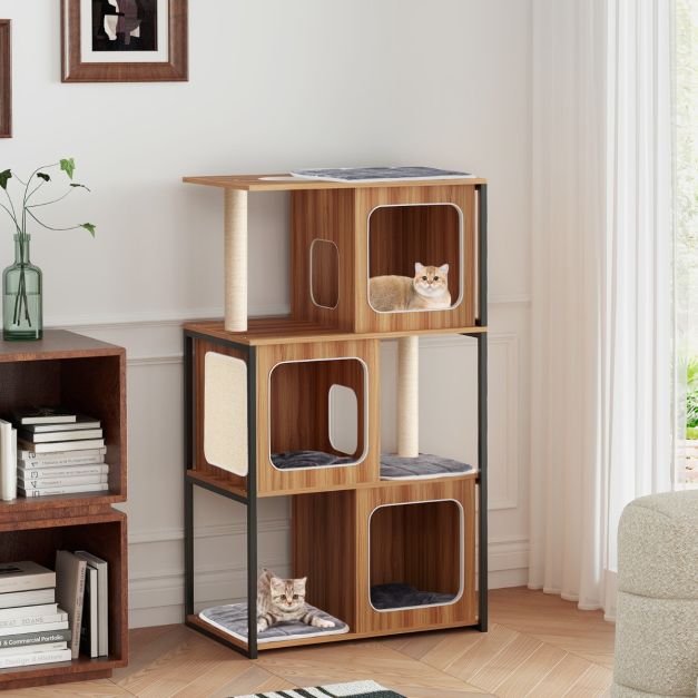 ARBRE À CHAT EN BOIS <br> "La tour des chats"